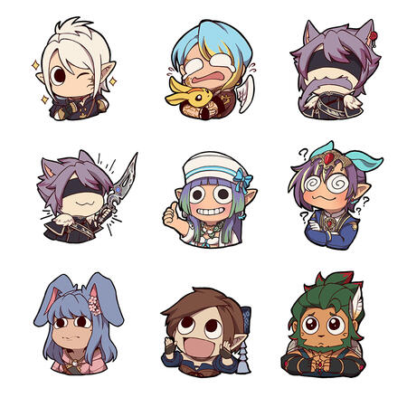 Half-body Chibi Stickers