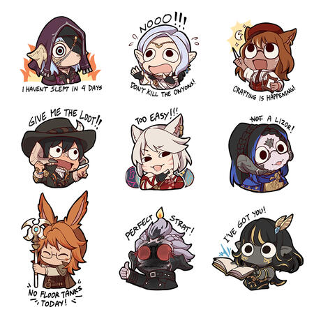 Half-body Chibi Stickers
